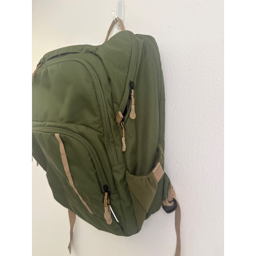 Embark Olive Green Ripstop Laptop Backpack Multi-Pocket Travel School Bag Mens - Picture 4 of 10